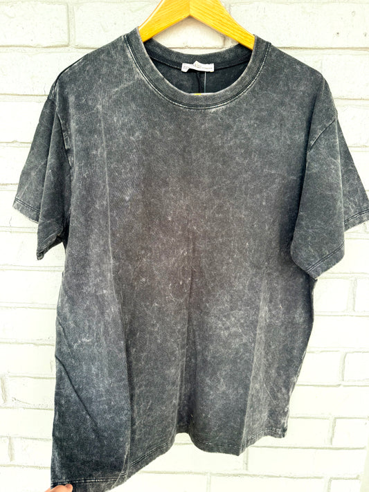 OVERSIZED MINERAL WASHED TEE/ ASH BLACK