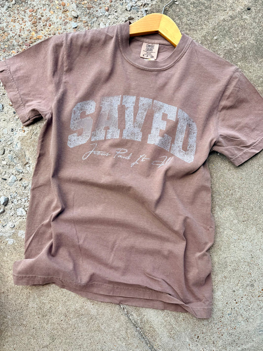 SAVED JESUS PAID IT ALL GRAPHIC TEE