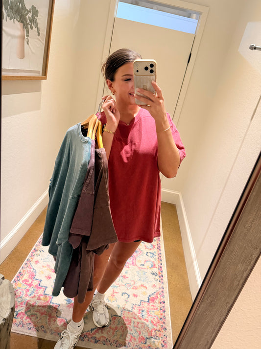 OVERSIZED MINERAL  TEE