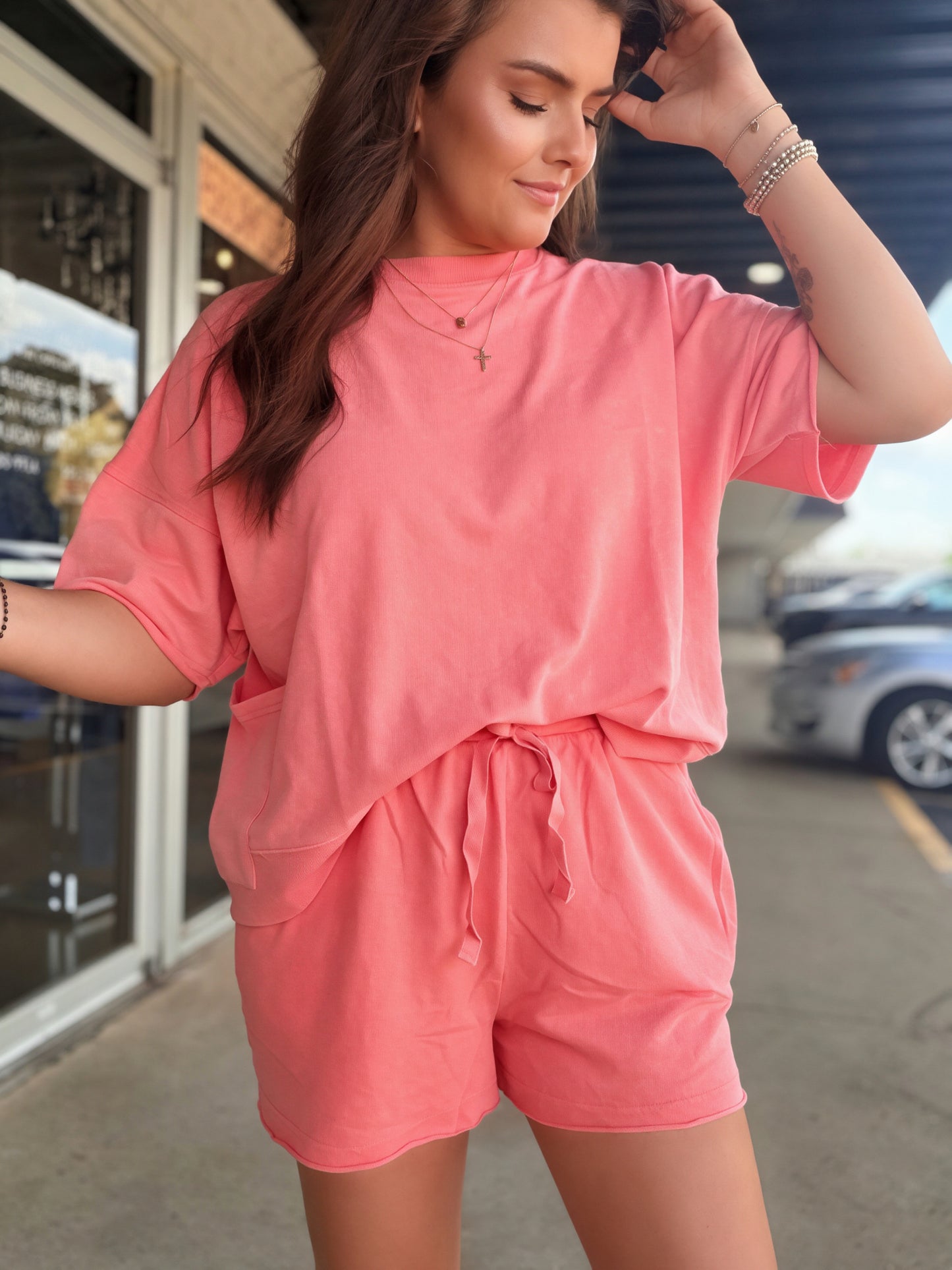 MINERAL WASHED KNIT SET