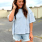 BLUE SKIES STRIPED TEE