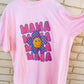 Mama Retro Checkered Flower Graphic