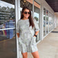 CAMO PRINT KNIT CASUAL ROMPER