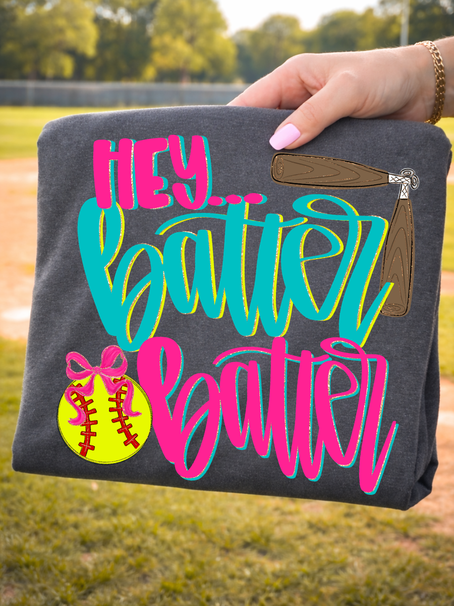 HEY BATTER BATTER SOFTBALL GRAPHIC TEE | PEPPER