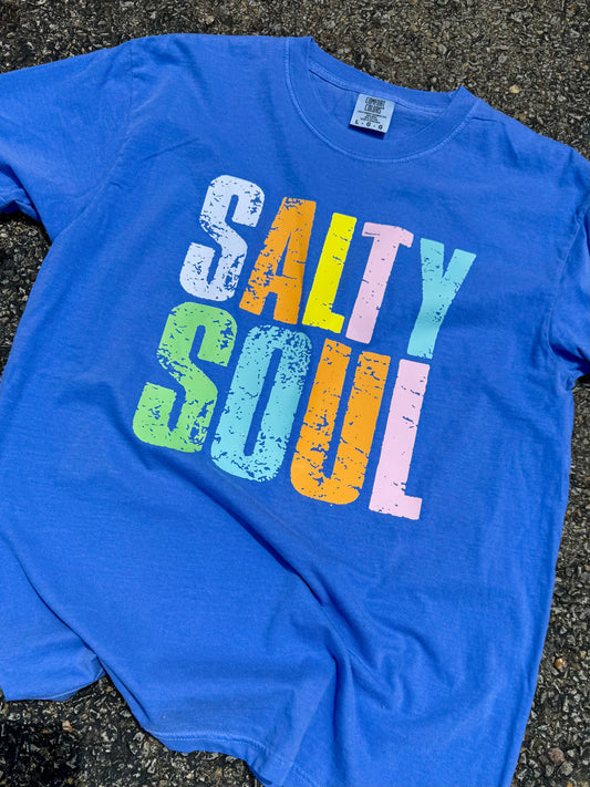 Colorful Salty Soul graphic tee