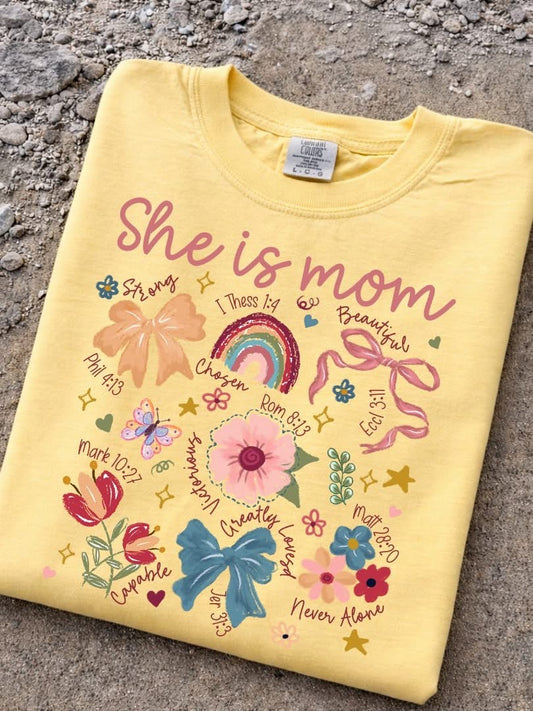 SHE IS MOM GRAPHIC TEE