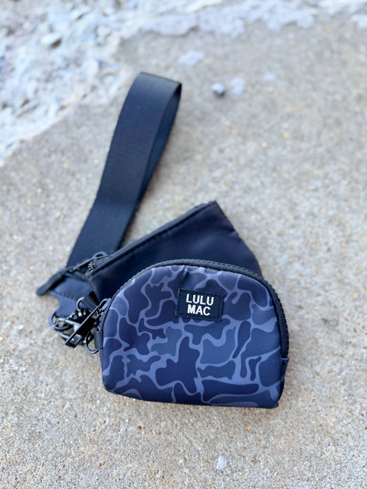 BLACK CAMO/BLACK LULU MAC DOUBLE POUCH WRISTLETS