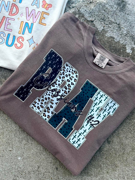 PRAY CALOSSIANS 4:2 GRAPHIC TEE