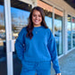 DUSTY BLUE FLEECE JOGGER SET | DUSTY BLUE