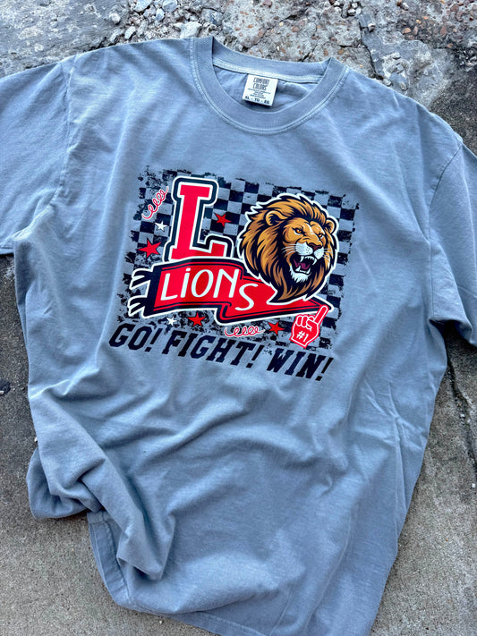 GO FIGHT WIN LIONS GRAPHIC TEE