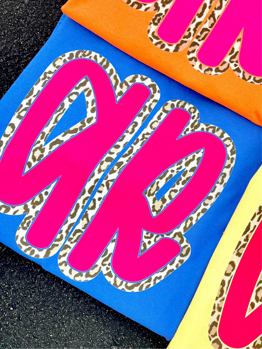 LEOPARD AR  T-SHIRT | PERIWINKLE