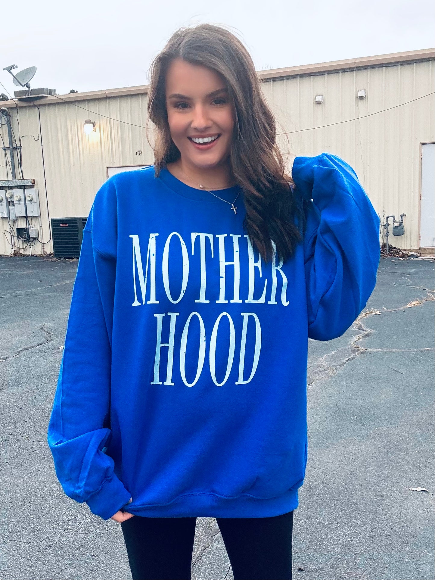 MOTHERHOOD CREWNECK | ROYAL