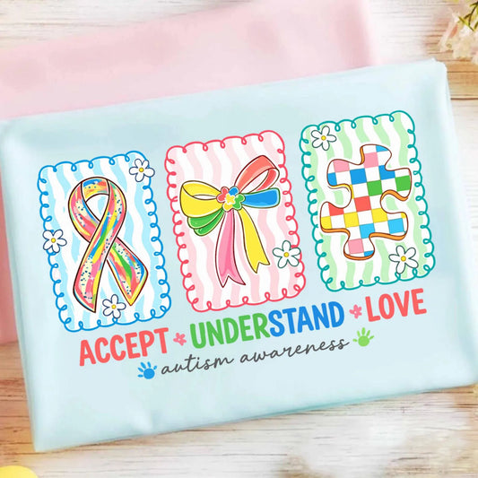 ACCEPT UNDERSTAND LOVE AUTISM AWARENESS TEE