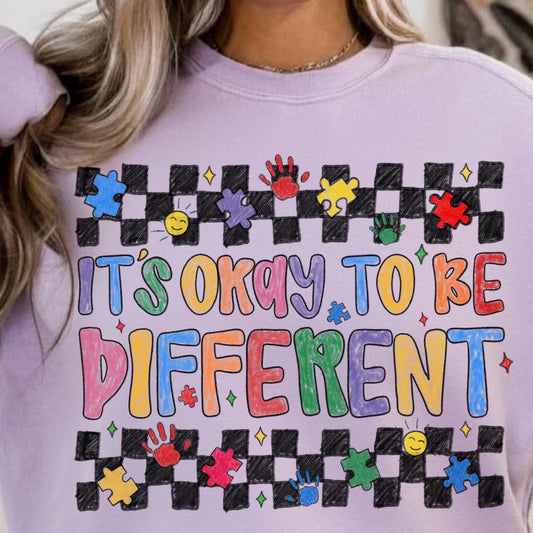 IT'S OKAY TO BE DIFFERENT AUTISM AWARENESS TEE
