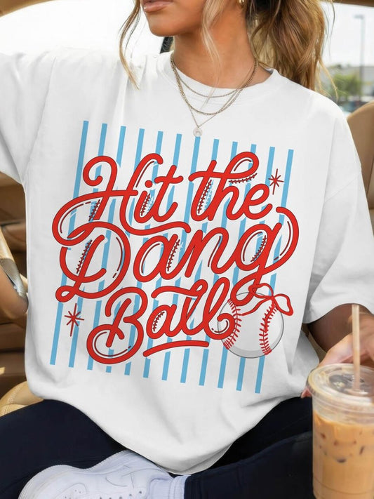 HIT THE DANG BALL TEE | CHAMBRAY