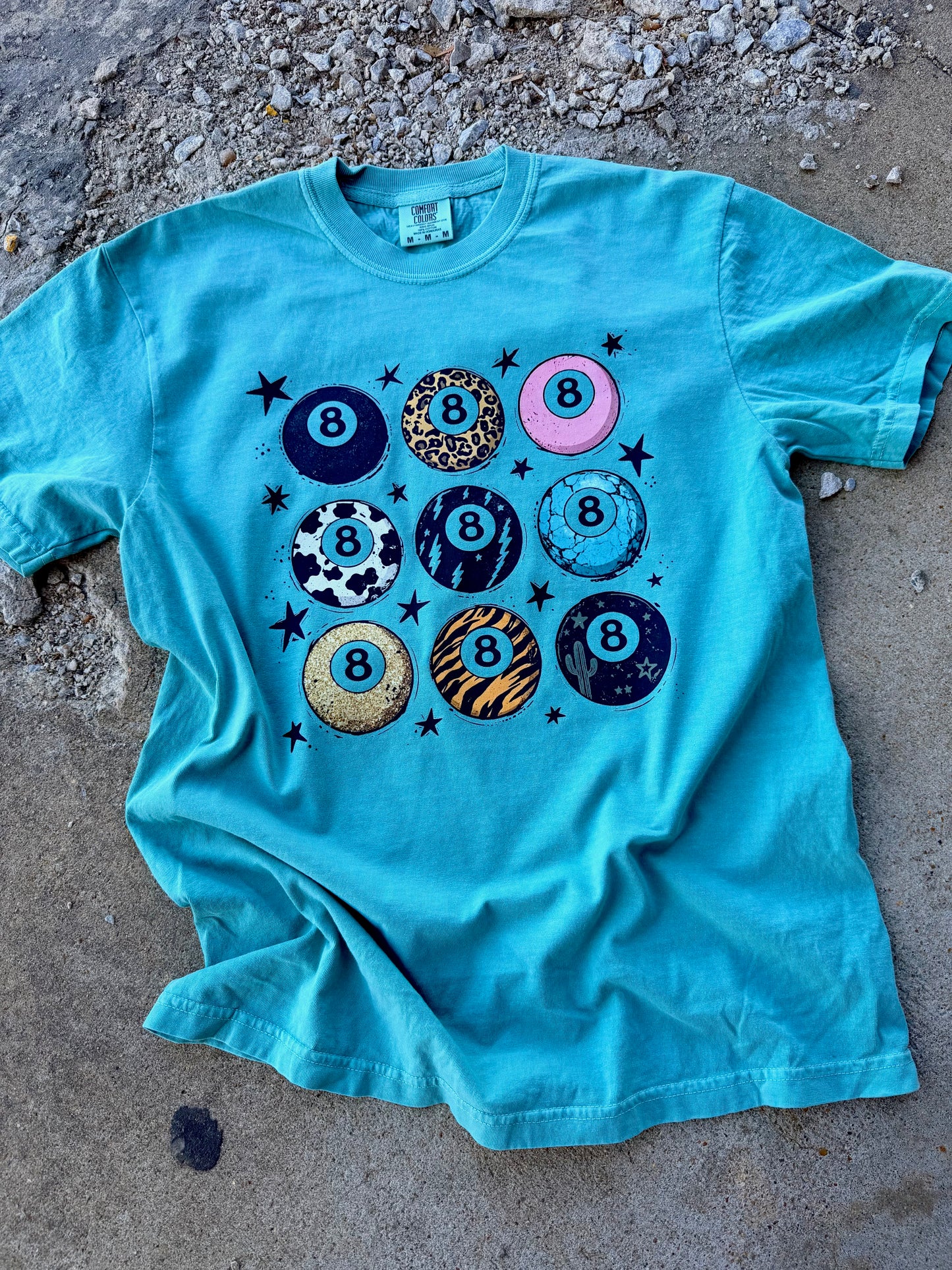LUCKY EIGHT BALL TEE | SEAFOAM
