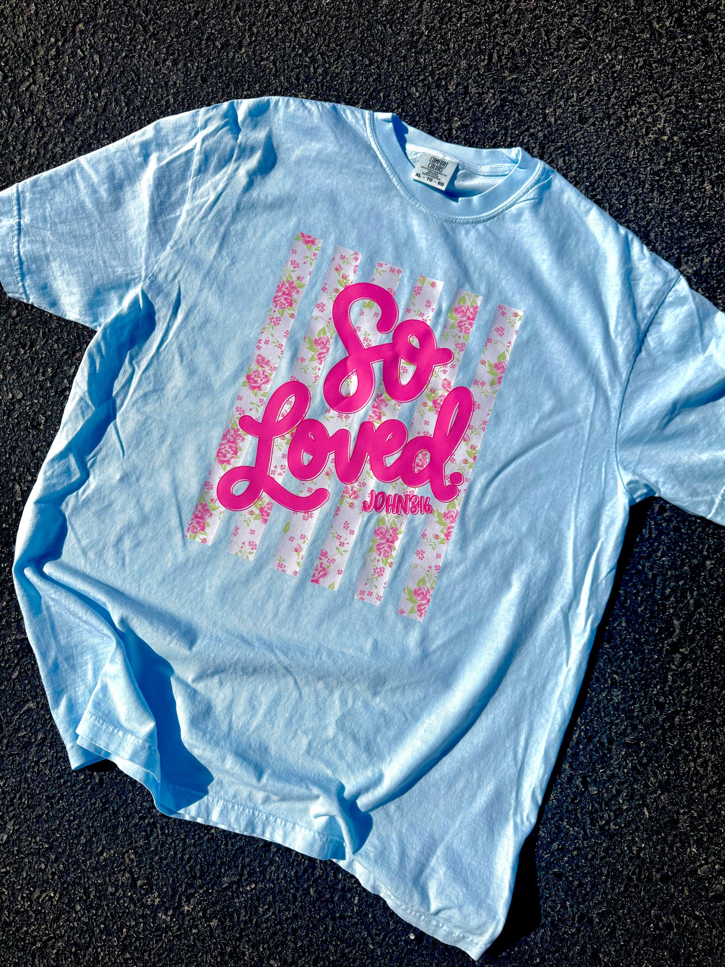 SO LOVED FLORAL STRIPES | CHOOSE YOUR SHIRT COLOR