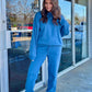 DUSTY BLUE FLEECE JOGGER SET | DUSTY BLUE