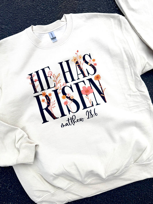 HE IS RISEN CREWNECK | SAND