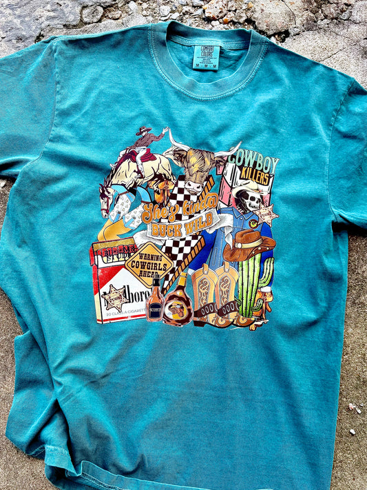 BUCK WILD COLLAGE TEE