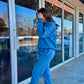 DUSTY BLUE FLEECE JOGGER SET | DUSTY BLUE
