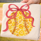 CUSTOM COLORED DAISY SOFTBALL BOW | IVORY