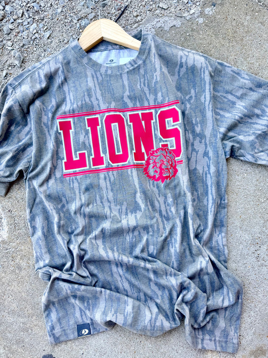 SEARCY LIONS GAME DAY MOSSY OAK CAMO TEE