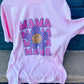 Mama Retro Checkered Flower Graphic