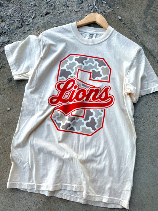 CAMO S LIONS GRAPHIC TEE IVORY