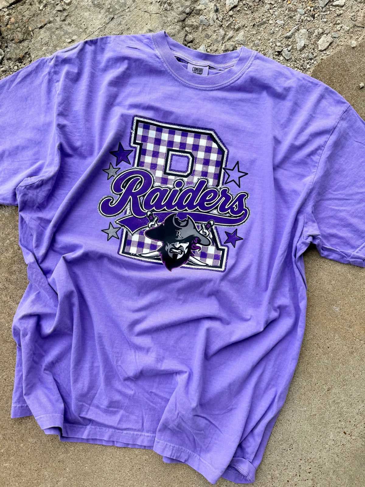 RAIDERS GINGHAM MASCOT TEE