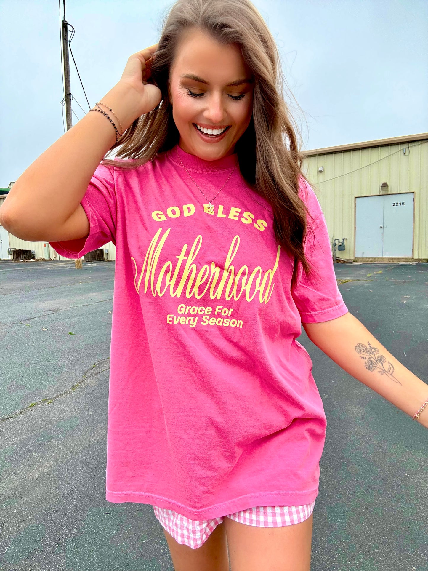 WANDERLUST OG | GOD BLESS MOTHERHOOD TEE | CRUNCHBERRY
