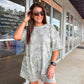 CAMO PRINT KNIT CASUAL ROMPER