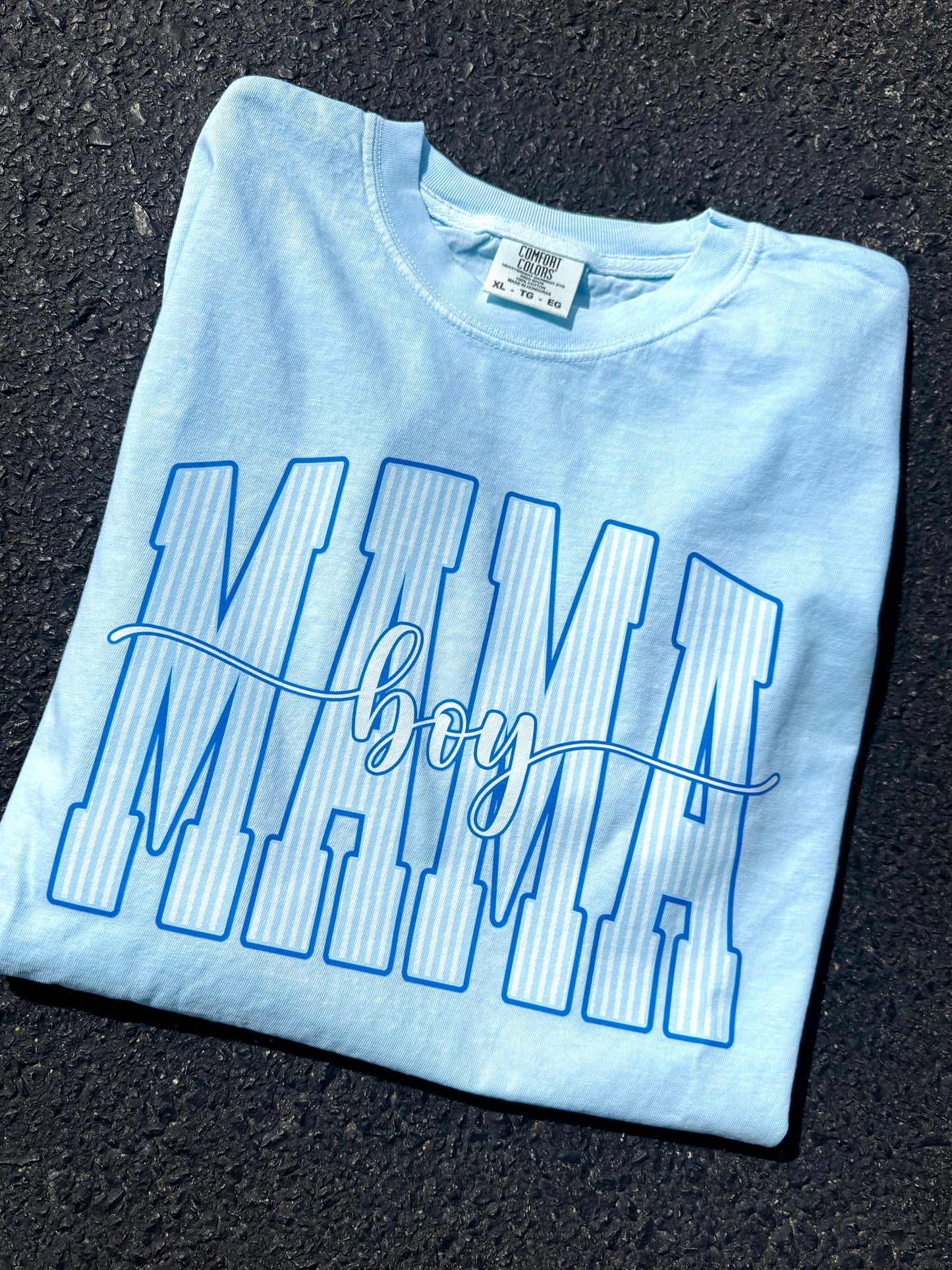 BOY MAMA TEE | CHAMBRAY