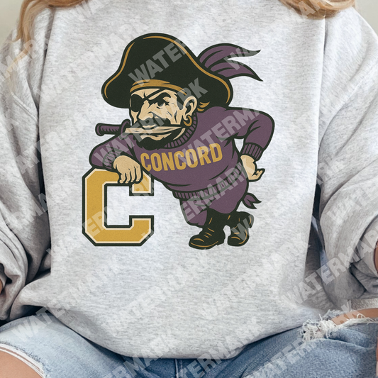 THROWBACK CONCORD PIRATES VINTAGE CREWNECK