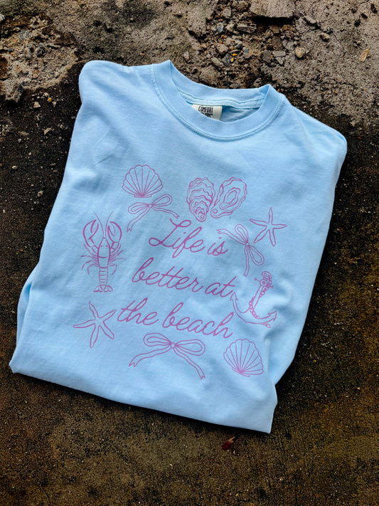 Life is better at the beach graphic tee