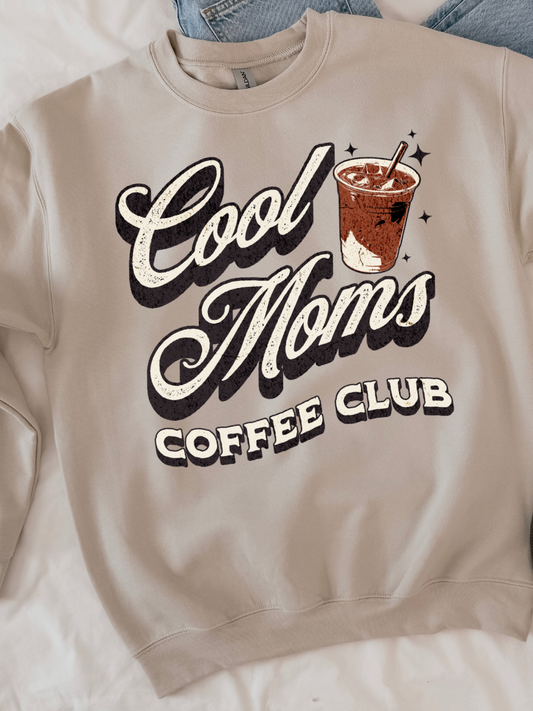 COOL MOMS COFFEE CLUB | SAND CREWNECK