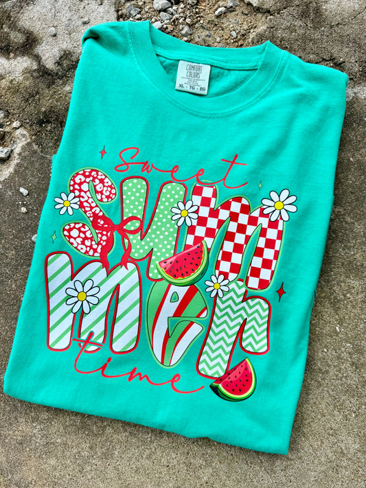 Sweet Summertime watermelon graphic tee