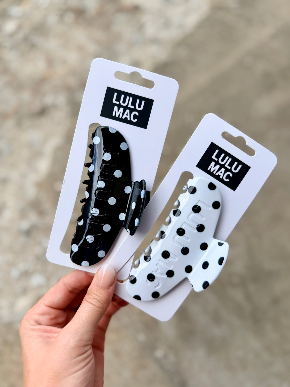 LULU MAC CLAW CLIP BLACK/WHITE