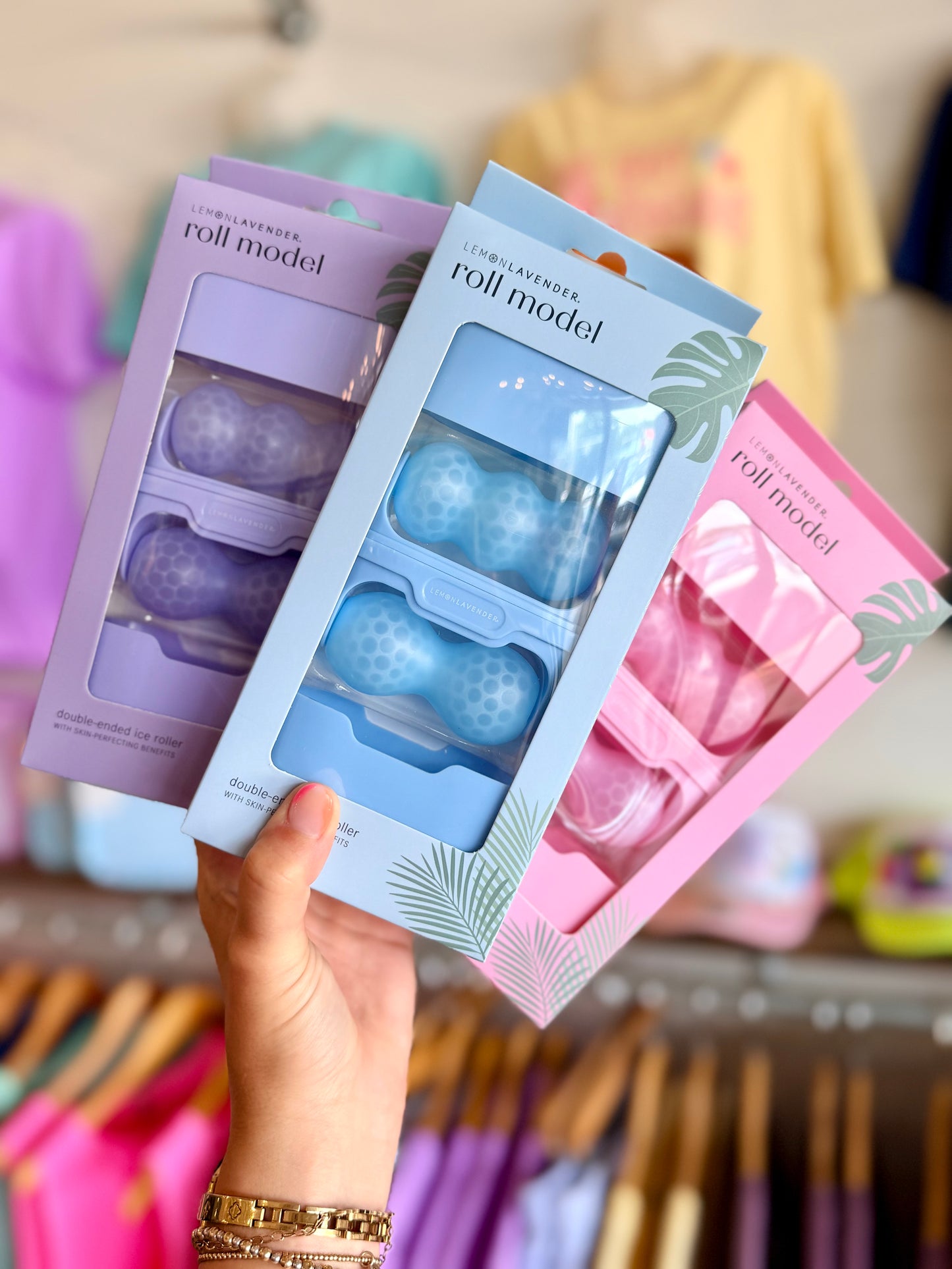 LEMON LAVENDER ROLL MODEL DOUBLE-ENDED ICE ROLLER