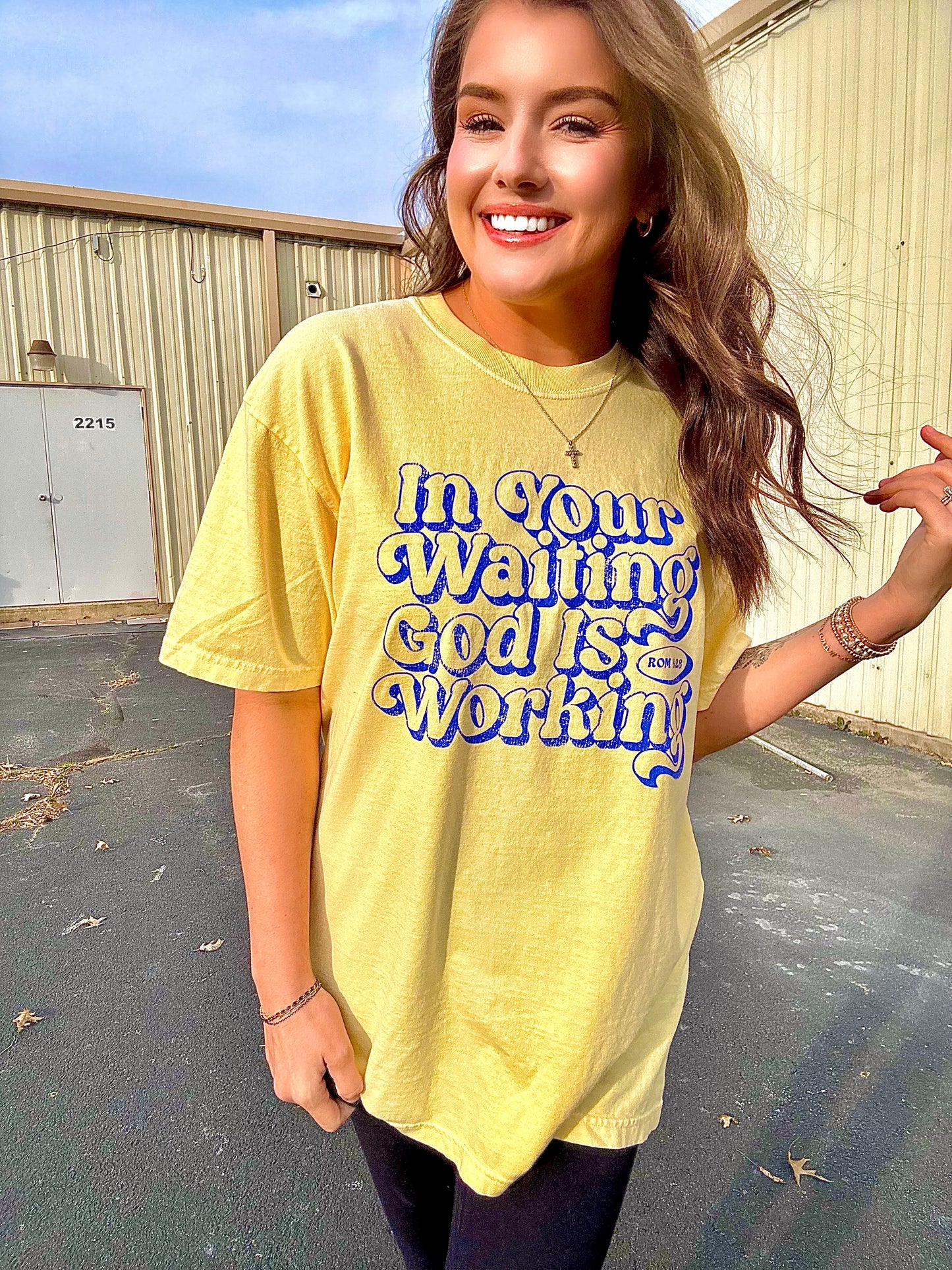 IN YOUR WAITING GOD IS WORKING TEE | BUTTER