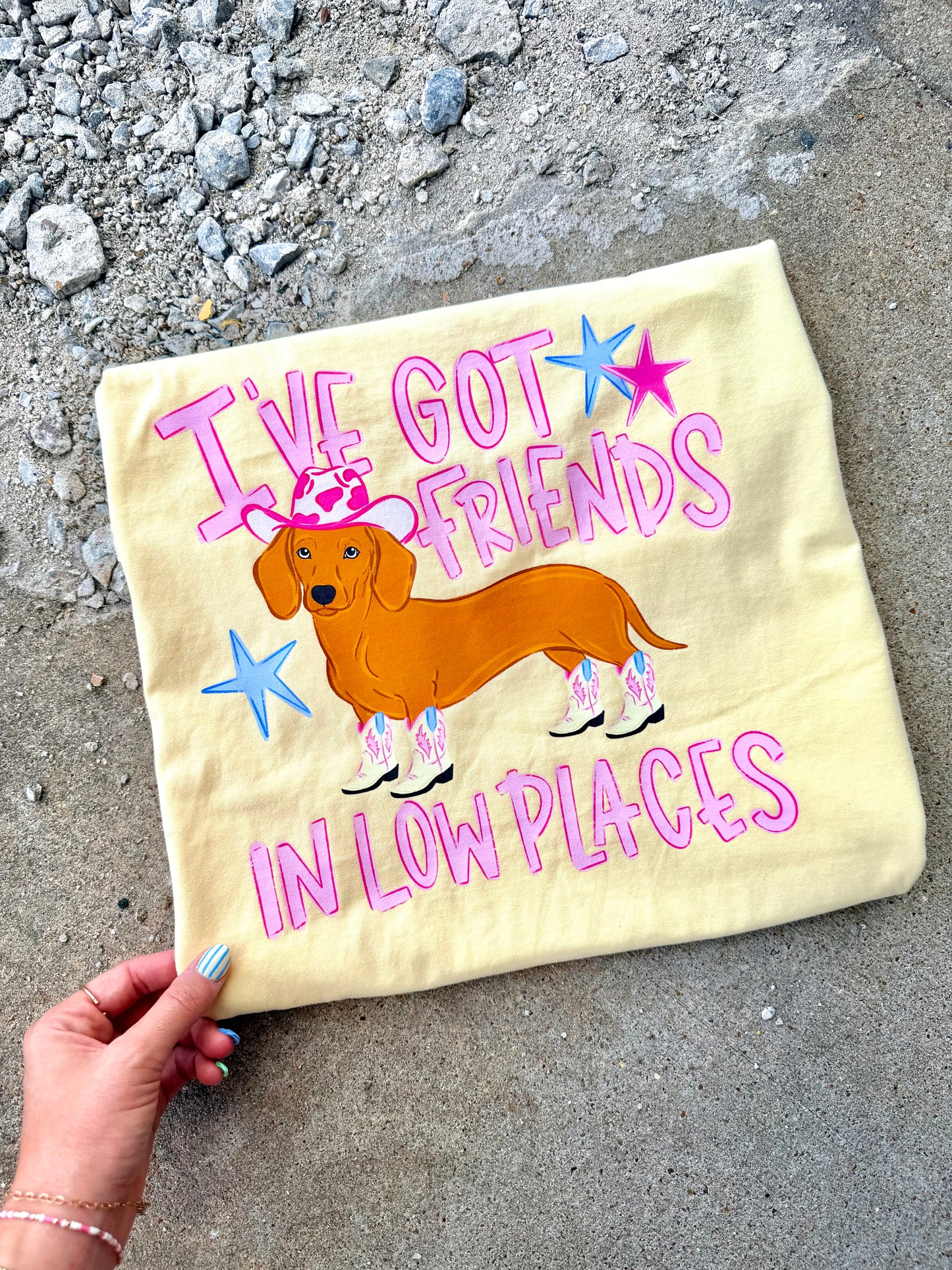 FRIENDS IN LOW PLACES GRAPHIC TEE | BUTTER
