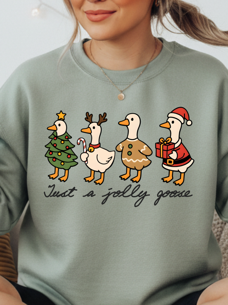 JUST A JOLLY GOOSE CREWNECK
