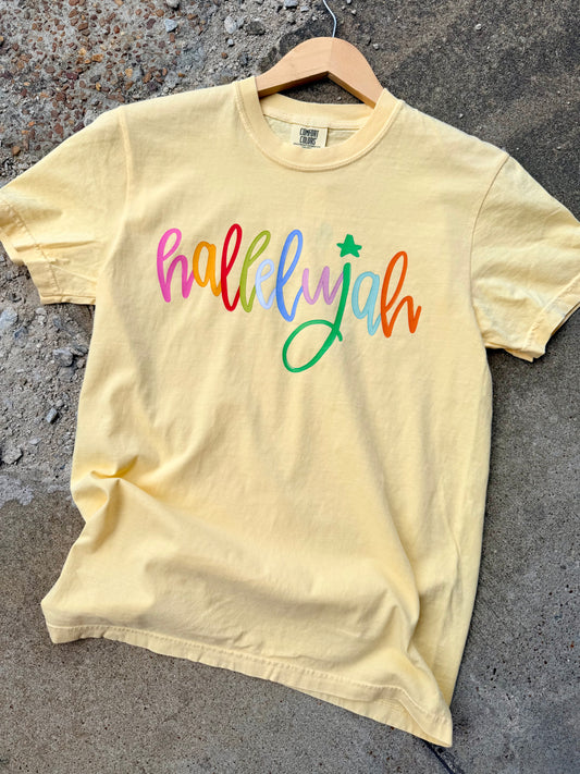 RAINBOW HALLELUJAH GRAPHIC TEE