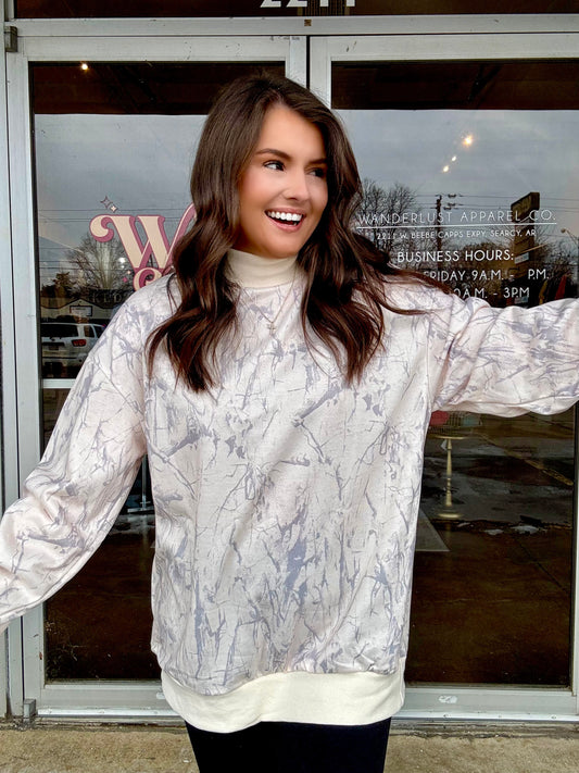 CAMO LIGHTWEIGHT MOCKNECK