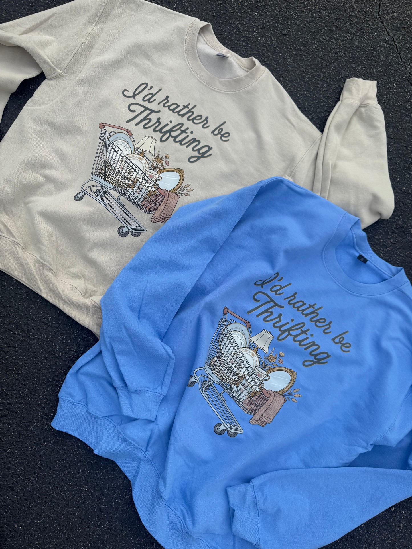 I'D RATHER BE THRIFTING  CREWNECK | COLORS
