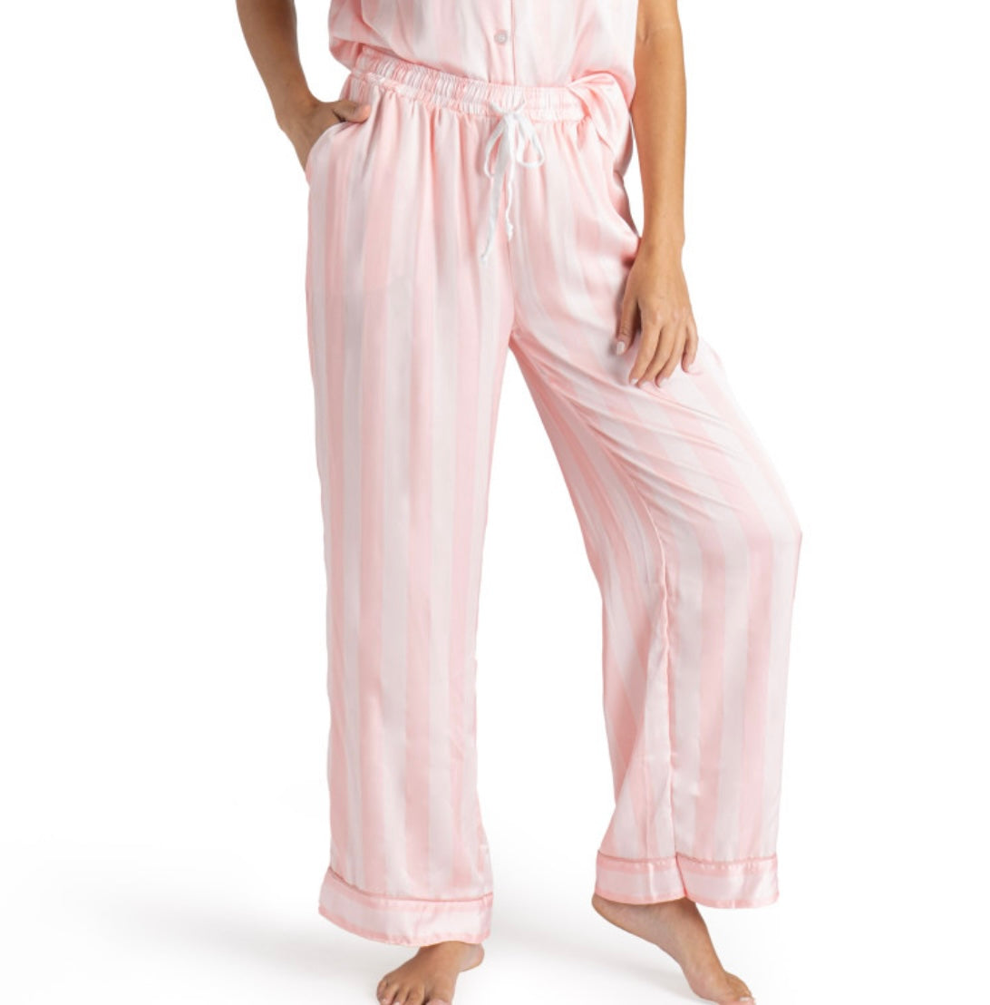 Hello Mello Sleep Satin Pajama Pants | PINK