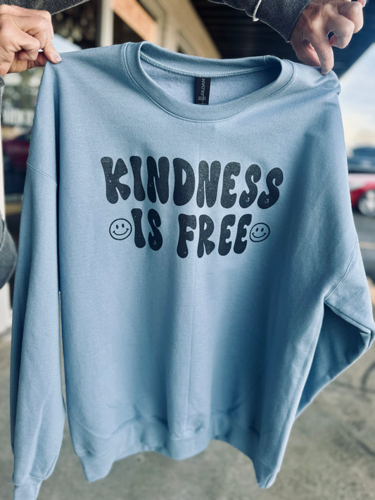 KINDNESS IS FREE CREWNECK / STONE BLUE