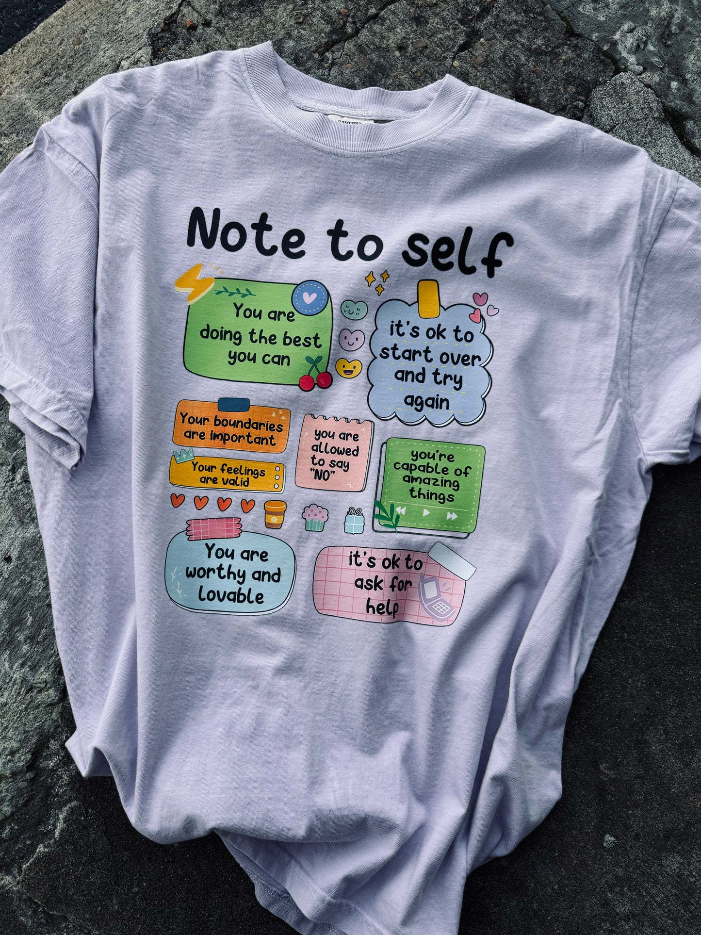 Note To Self graphic tee