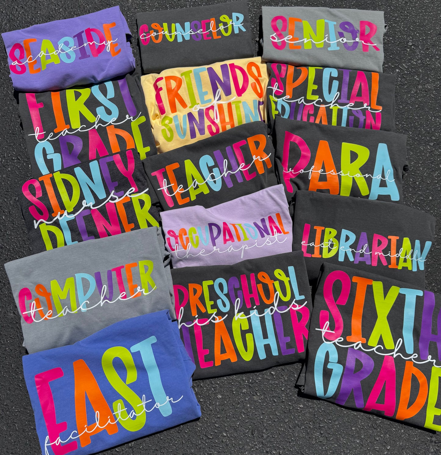 CUSTOM NEON WORDS GRAPHIC TEE