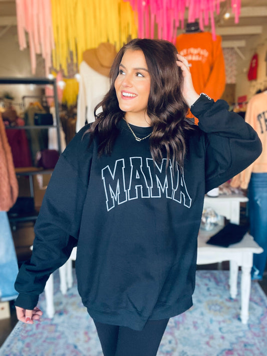 Mama Monochrome Puff Ink Sweatshirt | GILDAN